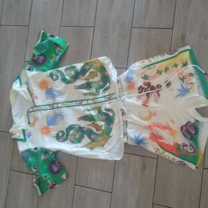 COPY Of Alemais snake print knock off short and shirt set Small